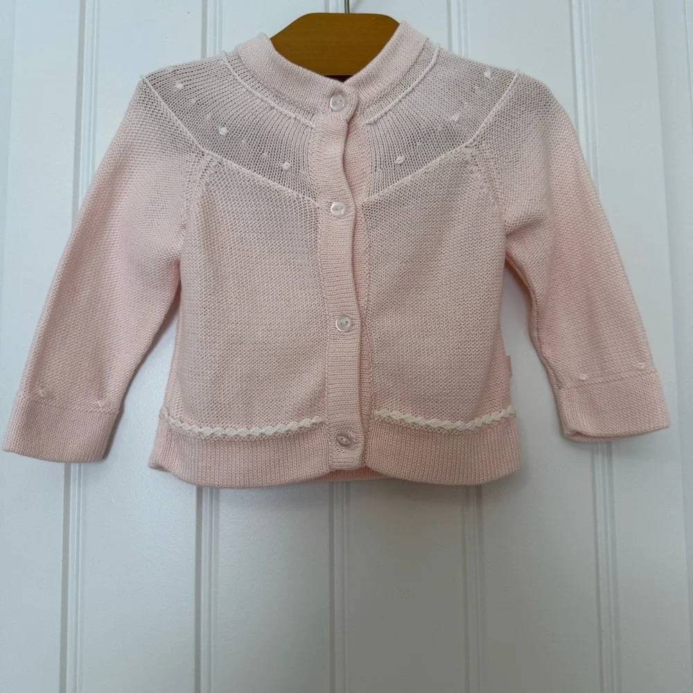 Bella Bliss Baby Girl Pink Knit Cardigan